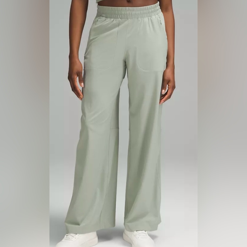 Lululemon Sage Green Wide-Leg Pants